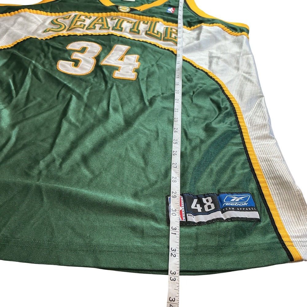 Reebok Seattle SuperSonics Ray Allen 34 NBA Basketball Jersey Green Size 48 L - Picture 7 of 11